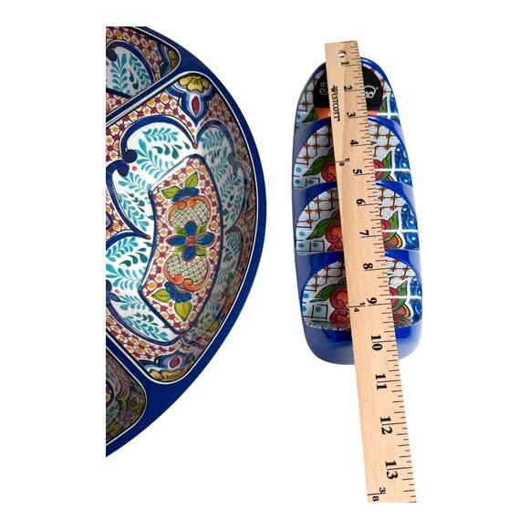 NEW Il Mulino Melamine TACO FIESTA SET 15" Divided Bowl & 2 Holders 4 Tacos Each - Picture 8 of 11